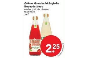 groenne gaarden biologische limonadesiroop