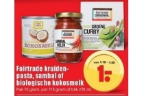 fairtrade kruidenpasta sambal of biologische kokosmelk