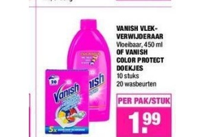 vanish vlekverwijderaar of color protect doekjes