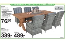 cross robuuste teakhouten tafel