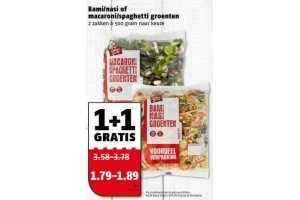 bami nasi of macaroni spaghetti groenten