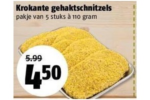 krokante gehaktschnitzels