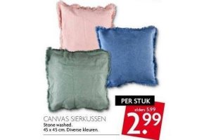 canvas sierkussen