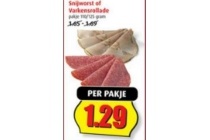 snijworst of varkensrollade