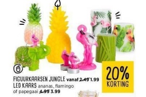 figuurkaarsen jungle led kaars