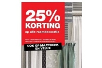 25 korting op raamdecoratie