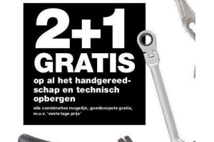 al het handgereedschap en technisch opbergen