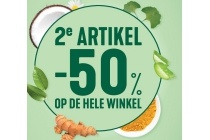 nu 2e artikel voor de halve prijs op alles uit de winkel