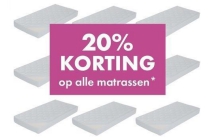 20 korting op alle matrassen