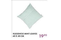 kussentje mint leaves nu eur19 95 per stuk