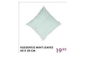 kussentje mint leaves nu eur19 95 per stuk