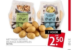 met passie geteeld kruimige aardappelen