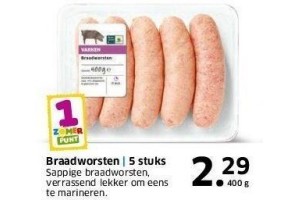 braadworsten 5 stuks