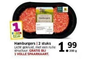 hamburger 2 stuks