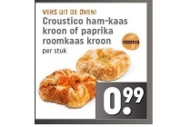 croustico ham kaas kroon of paprika roomkaas kroon