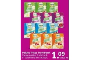 pakjes frisse fruitdrank 6x200 ml