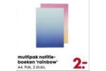 multipak notitieboeken rainbow