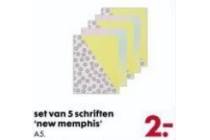 set van 5 schriften new memphis