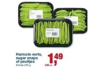 haricots verts sugar snaps of peultjes