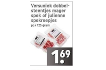 versuniek dobbelsteentjes mager spek of julienne spekreepjes