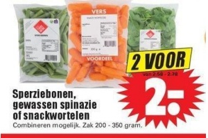 sperziebonen gewassen spinazie of snackwortelen