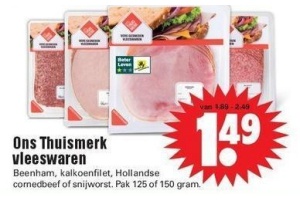 ons thuismerk vleeswaren