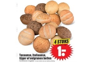 texaanse italiaanse tijger of volgranen bollen