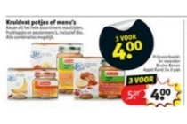 kruidvat potjes of menu s