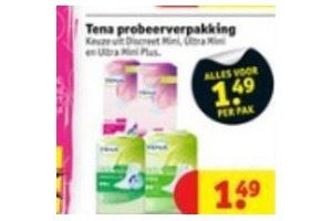 tena probeerverpakking