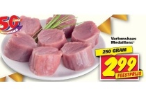varkenshaas medaillons nu eur2 99 per 250 gram