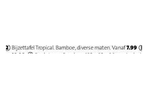 bijzettafel tropical bamboe nu eur7 99 per stuk