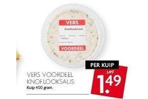 vers voordeel knoflooksaus