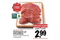 hamlappen of fricandeau