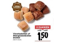 vloerkadetten of meergranenbollen donker