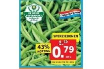 sperziebonen nu eur0 79 per 500 gram