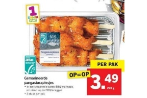 gemarineerde pangasiusspiesjes nu eur3 49 per pak