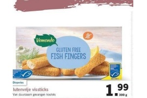 glutenvrije vissticks nu eur1 99 per verpakking van 300 gram