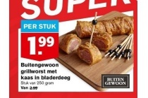 grillworst met kaas in bladerdeeg