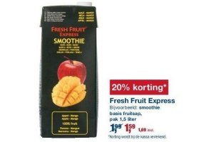 20 korting op fresh fruit express