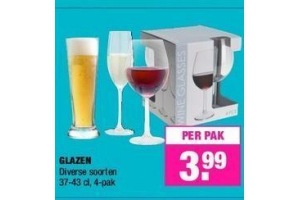 glazen nu eur3 99 per pak