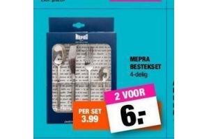 mepra bestekset nu 2 stuks voor eur6 00