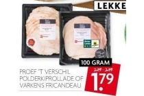 proef t verschil polderkiprollade