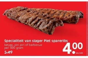 specialiteit van piet spareribs