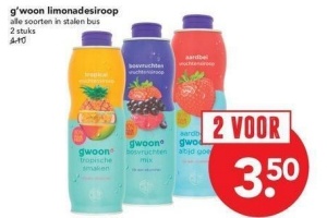 g woon limonadesiroop nu 2 stuks voor eur3 50