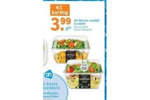 ah warme maaltijd en salade nu eur3 99 per stuk