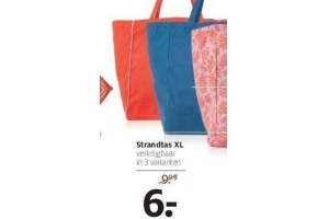 strandtas xl nu eur6 00 per stuk