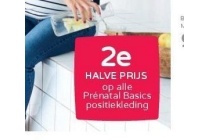 2e halve prijs op alle prenatal basics positiekleding