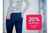 20 korting op positiejeans