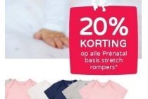 20 korting op alle prenatal basic stretch rompers