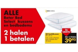 alle beterbed select kussens